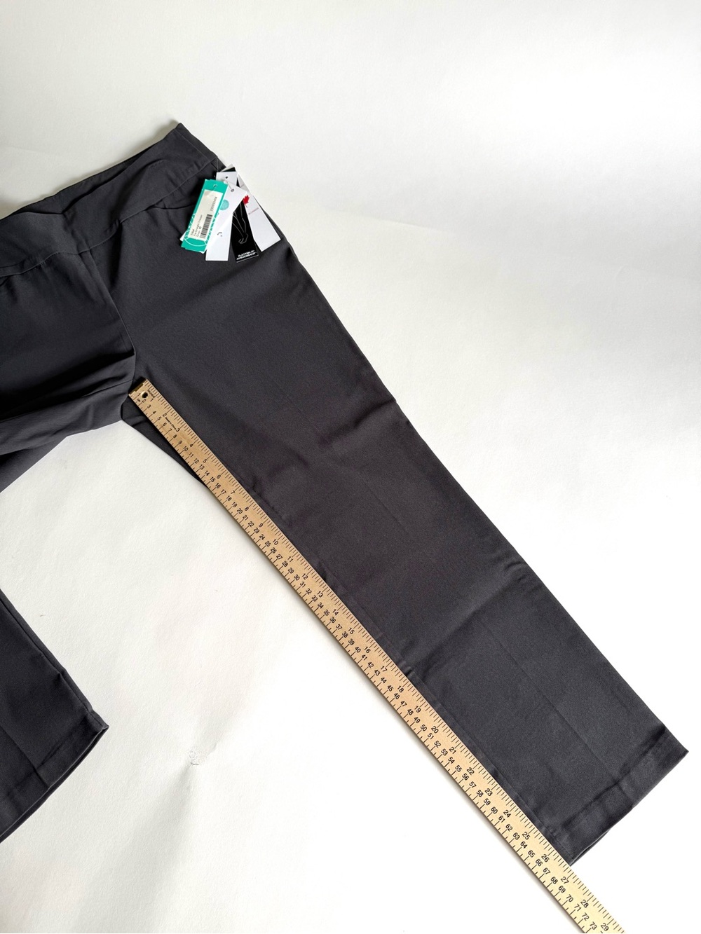 Tribal Fia NWT Straight Leg Pants Gray Pull On Slimming Waistband Size 10 Career - Picture 12 of 14